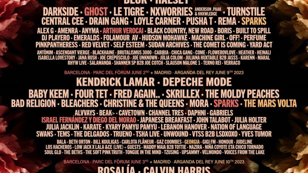 Primavera Sound 2023 lineup poster